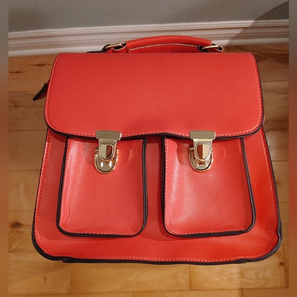 Magenta Back Pack Satchel Bag - Picture 1 of 12